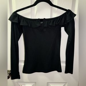 Black off the shoulder top